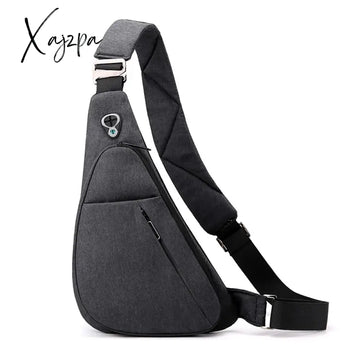Men Fashion Sling Bag Slim Waterproof Shoulder Backpack For Travel Hiking Anti-Thief Crossbody